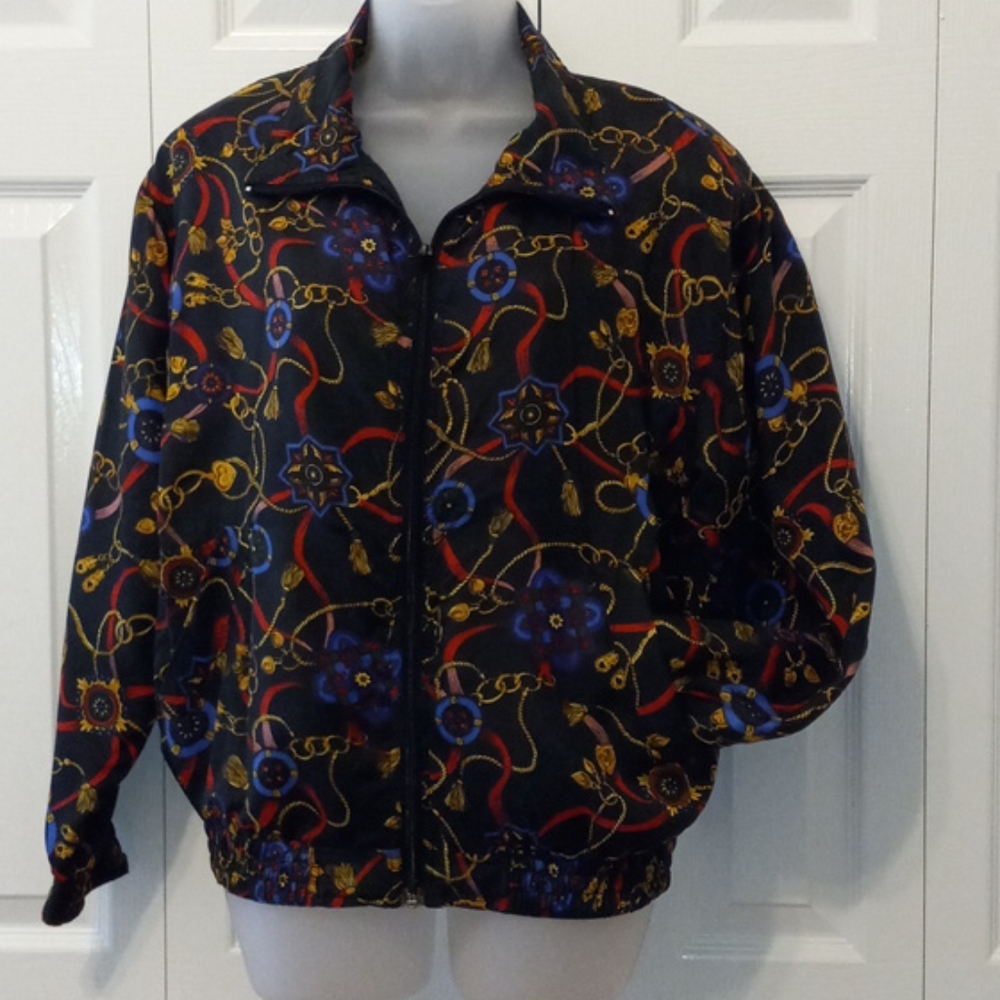 Vintage Kiku silk bomber jacket